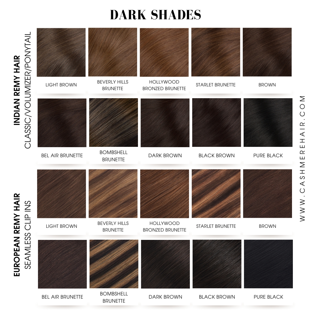 darkest brown hair color chart