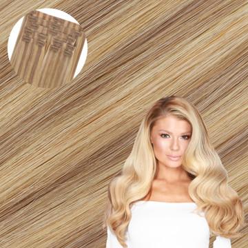 Sunset Blonde Seamless Clip in Hair Extensions