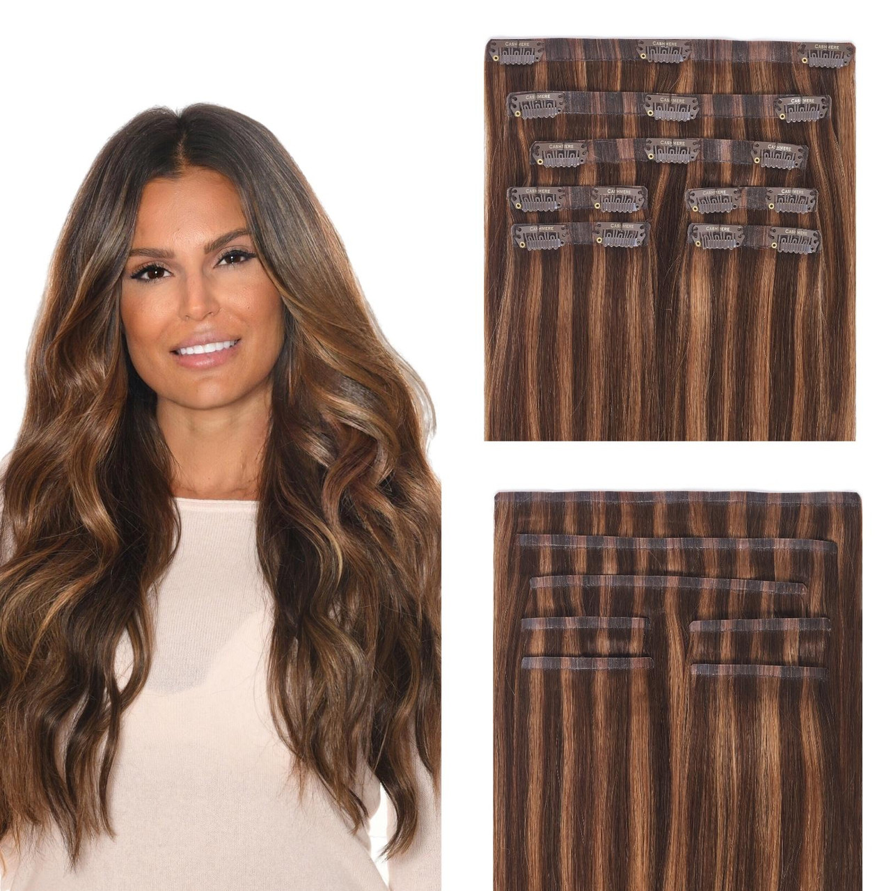 Starlet Brunette Seamless Clip In Hair Extensions