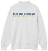 White Diana Mock Neck Notre Dame LG