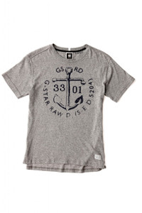 Grey printed black, Gant Tee