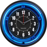 Neon Wall Clock Hidden Camera