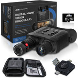 Digital Recording Night Vision Binoculars 20x Optical Zoom w/ 4" Screen
