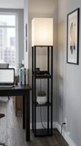 Functional Floor Lamp w/ USB Charger Hidden 4K Camera w/ DVR & WiFi Remote View