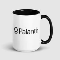 IN KARP I TRUST" Palantir Logo 15 oz Mug