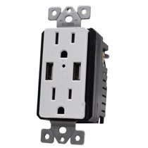 Functional Dual USB Wall Plug Power Outlet 4K Hidden Camera w/ DVR & WiFi Remote View