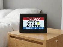 Dementia Clock Radio Hidden 4K Camera w/ DVR & WiFi Remote View
