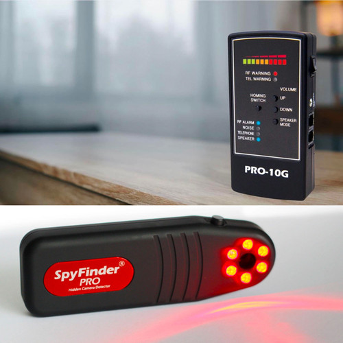 SpyFinder® ProMax™ Travel Bundle w/ RF Detection & Hidden Camera Lens Finder Kit