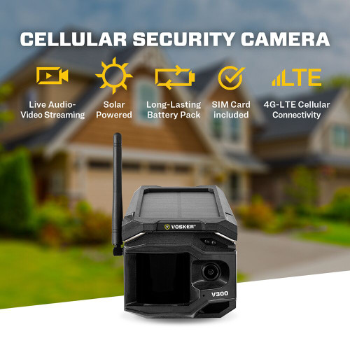 LOGITEC LEC-V300ネットワークカメラ VOSKER V300 – Live View Solar Powered 4G-LTE Cellular Outdoor