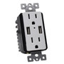Functional Dual USB Wall Plug Power Outlet 4K Hidden Camera w/ DVR & WiFi Remote View