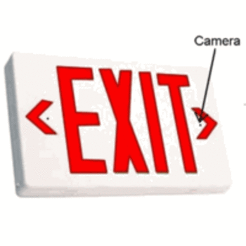 Exit Sign Hidden Camera w/ 4G Cellular Remote Viewing (Spy-Max Guardian W4GES 728795620134 Hidden Cameras) photo