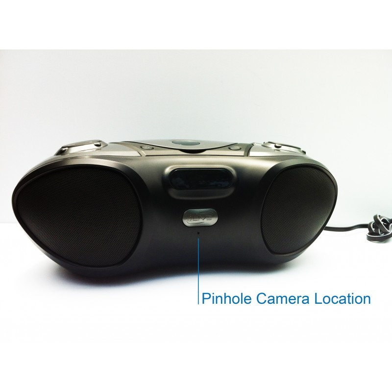 Boombox Hidden Camera w/ Night Vision, DVR & WiFi Remote View (WFNV-890 754697359902 Hidden Cameras) photo