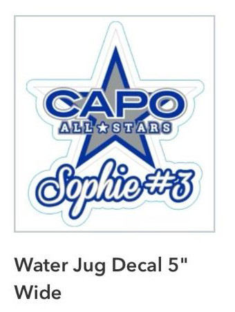 Water Jug Sticker Capo AS Water Jug Sticker