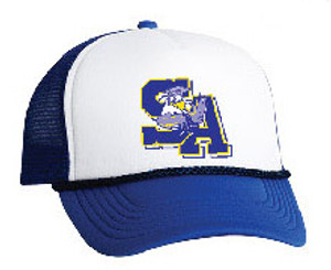 SA VC700 Trucker Cap in White/Royal