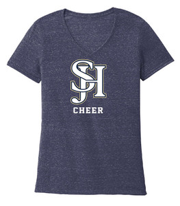 SJHC 88WV Ladies Jerzees Snow Heather V-Neck in Navy SJHC 88WV Ladies Jerzees Snow Heather V-Neck in Navy