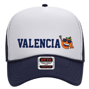 Valencia Trucker Cap- White/Navy Valencia Trucker Cap- White/Navy
