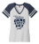 SJHF DM476 Ladies Game Day Tee in White/Navy