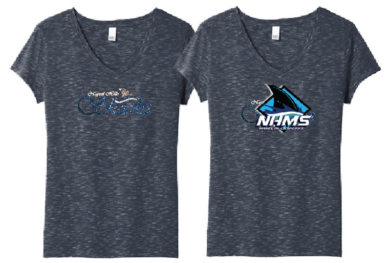 NHMS Ladies V-Neck Medal Shirt