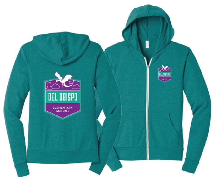 DO Tri Blend Full Zip Hoodie