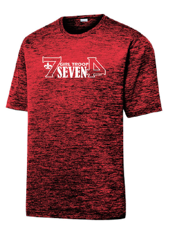 G774 Electric Heather Tee in Red