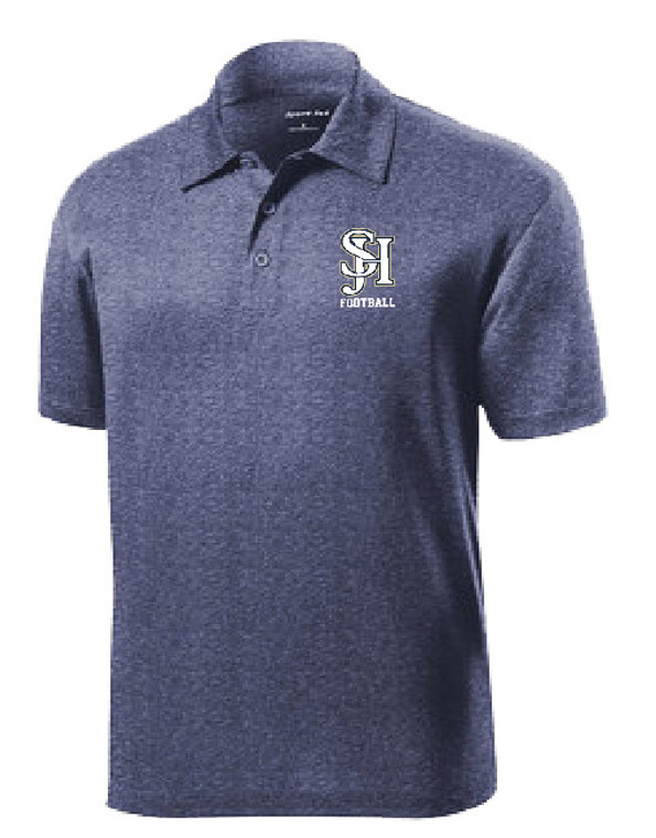 SJHF ST660 Heather Navy Contender Polo