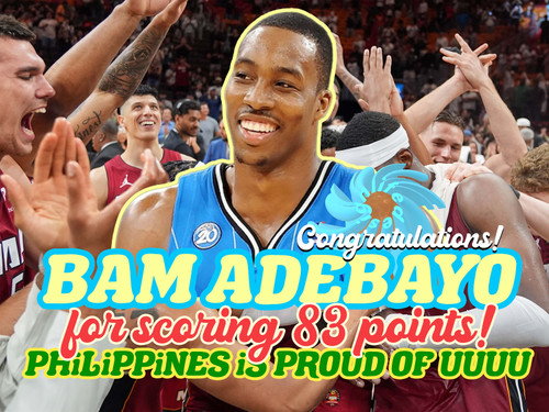 Congratulations tarp bam ADEBAYO Dwight howard manila
