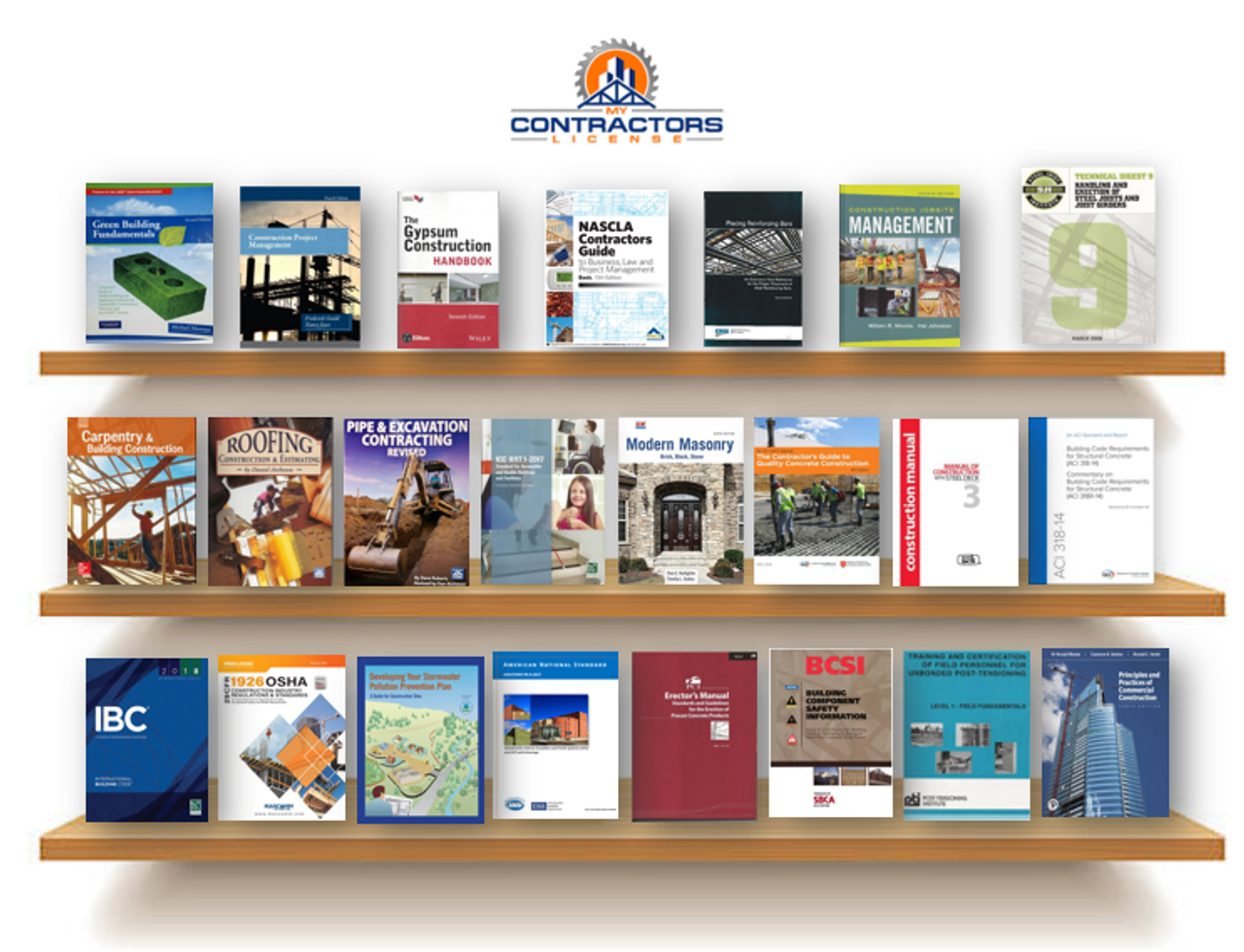 General Contractor Reference Book Set for the NASCLA exam (All 23 Books)