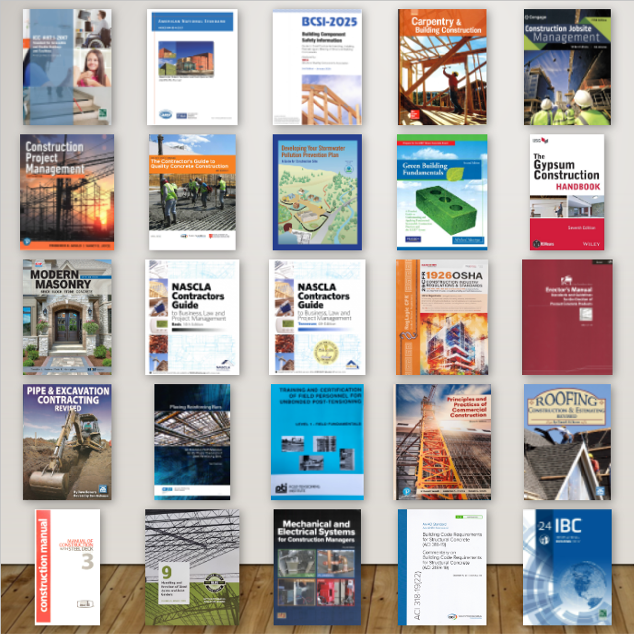 Tennessee General Contractor Reference Book Set for the NASCLA exam (All 25 Books)
