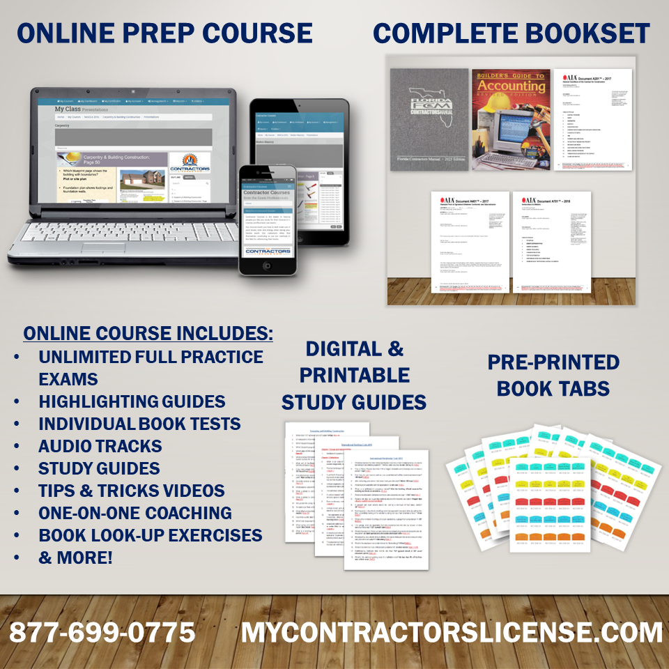 Florida Business Finance and Accounting General Contractor Exam Combo