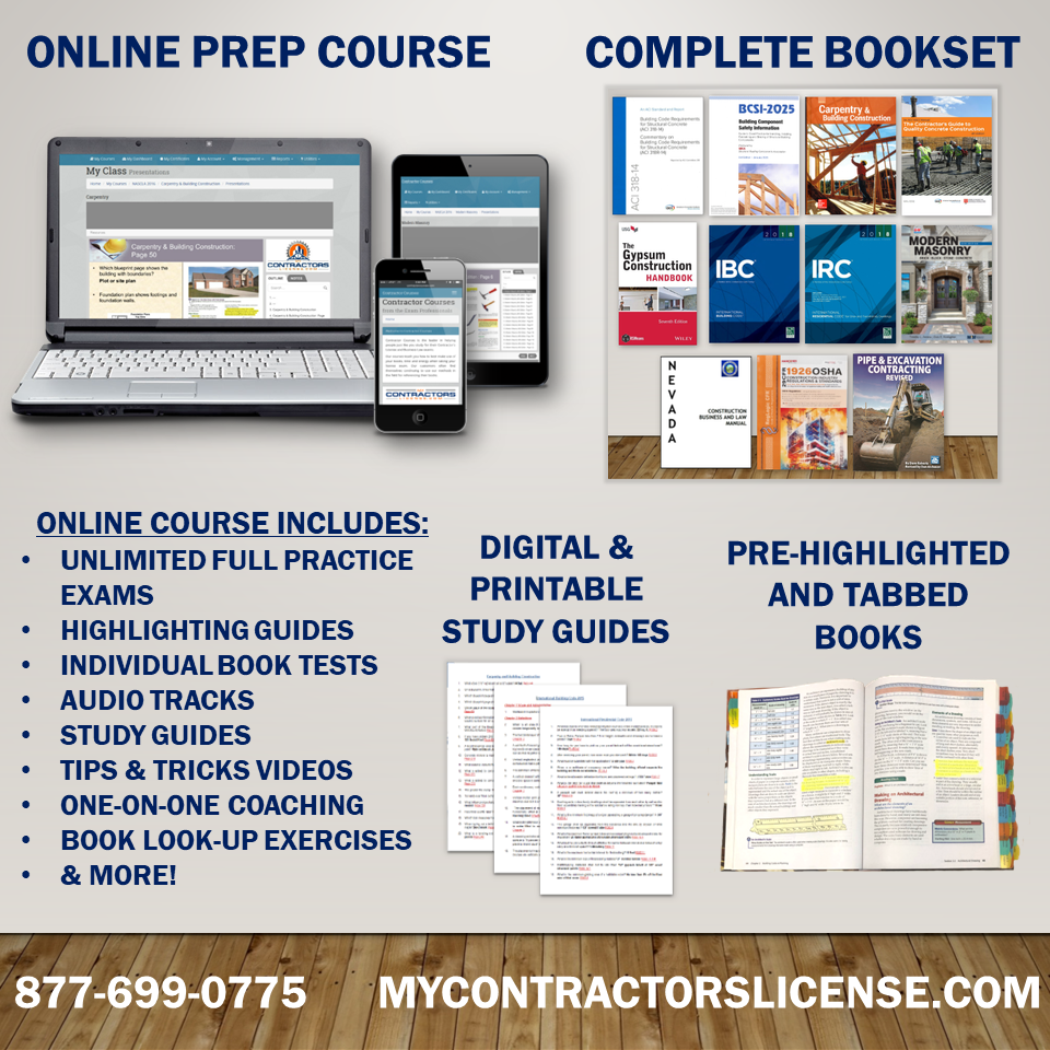 Pre-Highlighted & Tabbed Nevada B-2 Residential Light Commercial Contractor Combo