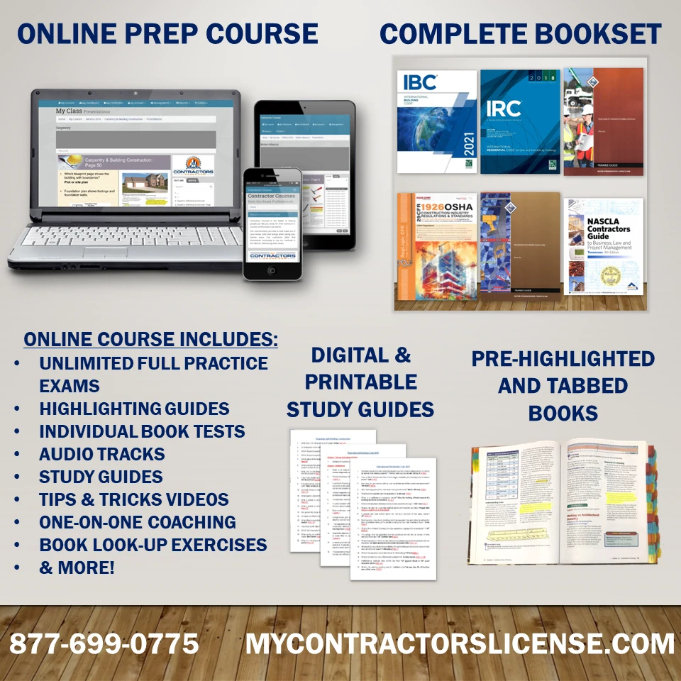 Pre-Highlighted & Tabbed Tennessee BC A,B Residential Commercial Contractor Combo