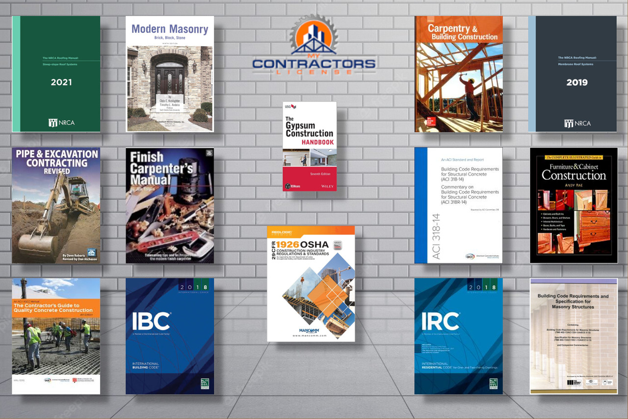 Complete Book Set for the Arizona B General Contractor Exam.