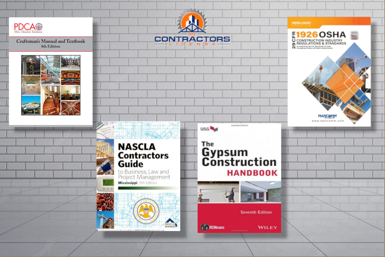 Complete Book Set for the Mississippi Painting and Wall Covering Contractor Exam.
