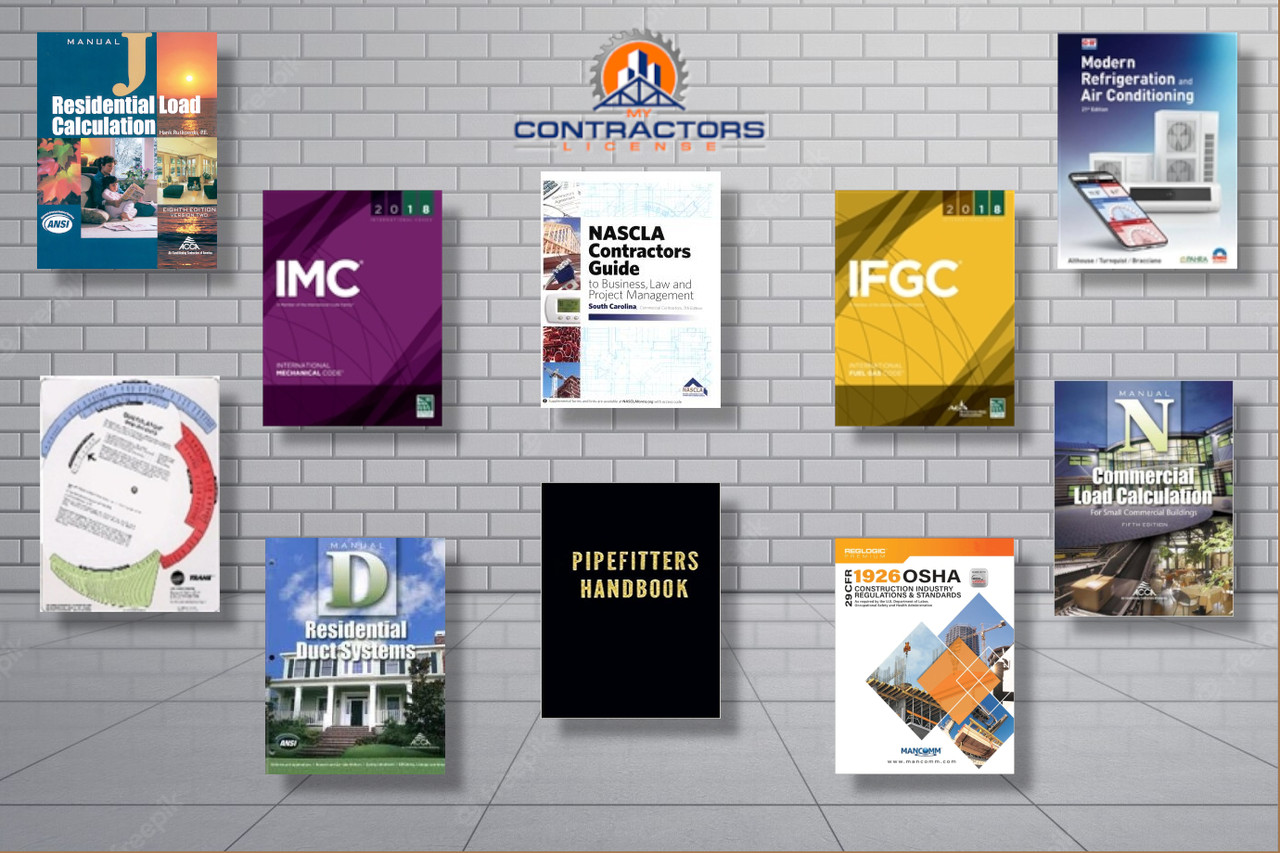 South Carolina Commercial Air Conditioning Contractor (HVAC) Complete Book Set