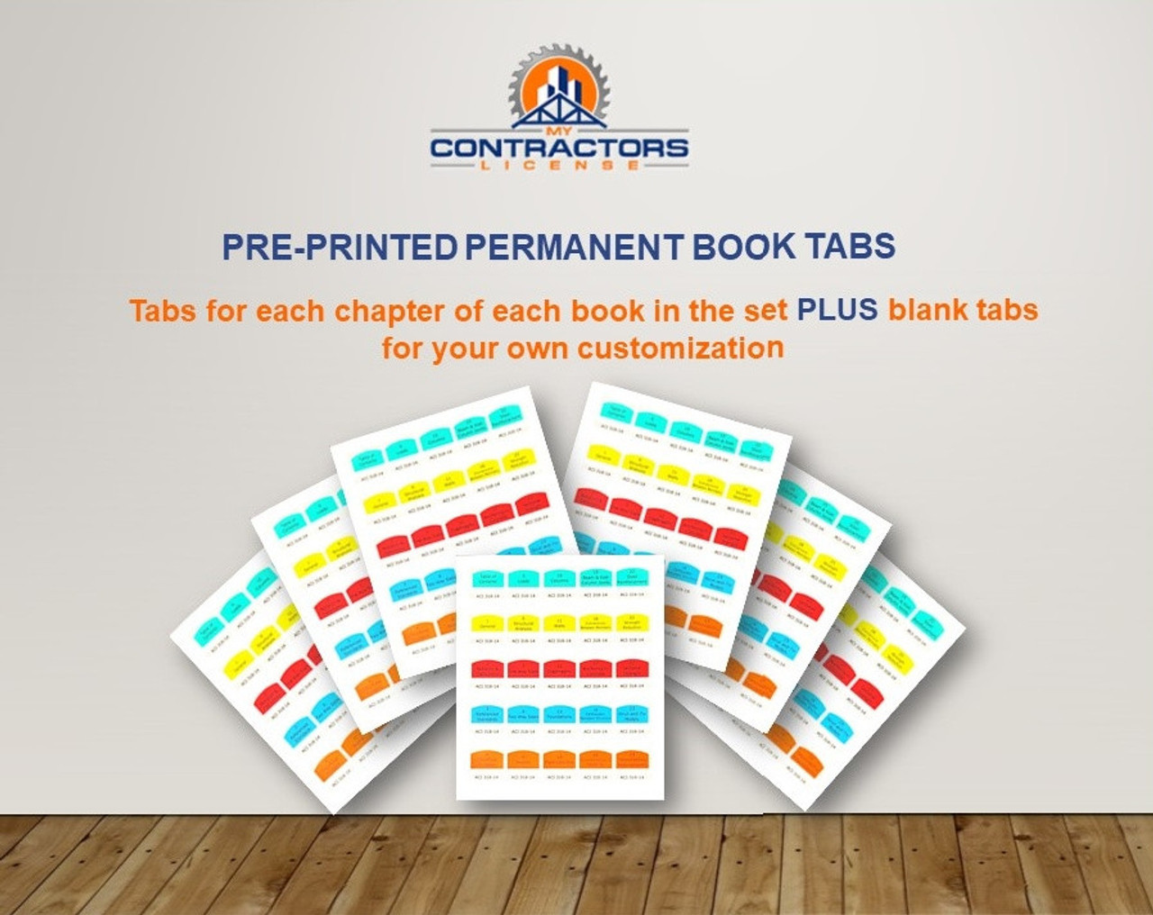 NV C-14 Steel Reinforcing and Erection Pre-Printed Book Tabs