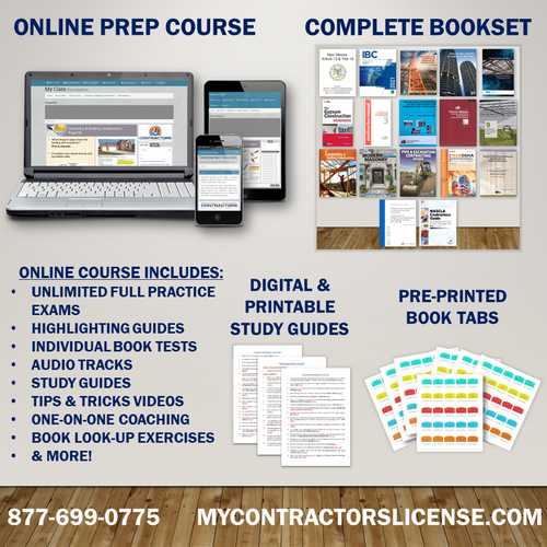 Used New Mexico GB-98 Commercial Contractor Book Set with Exam Prep