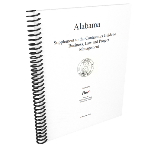 Alabama Supplement to the Contractors Guide to Business, Law and Project Management