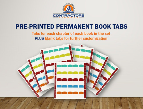 Printed Book Tabs for Alabama Building Contractor Under Four Stories