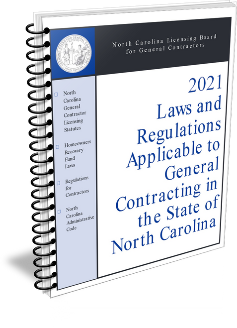 2021 NC Laws and Regulations Applicable to General Contracting