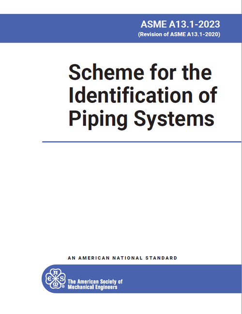 ASME A13.1-2023 Scheme for Identification of Piping