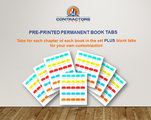 Pre-Printed Book Tabs for your NASCLA exam books Business Law Included