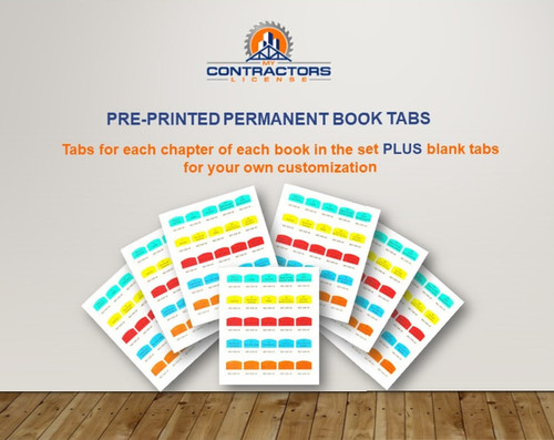 SC Plumbing Commercial Pre-Printed Book Tabs