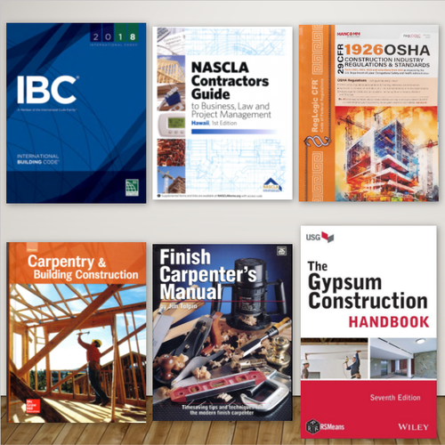 Hawaii C-5 Cabinet, Millwork, and Carpentry Remodeling and Repairs Book Set