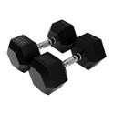 Troy 50 lb Rubber Hex Dumbbells