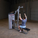 Body-Solid Clubline Lat Machine/Mid Row Combo