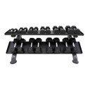 TKO Rubber Dumbbells with Rack