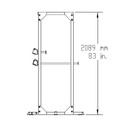 Body-Solid Power Cage Side View Dimensions