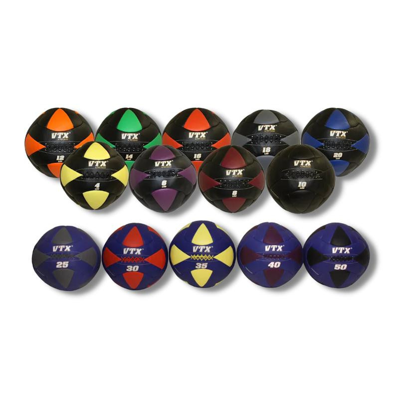 Troy VTX (8-50 lb) Wall Ball Set w/ Rack | Gtech Fitness