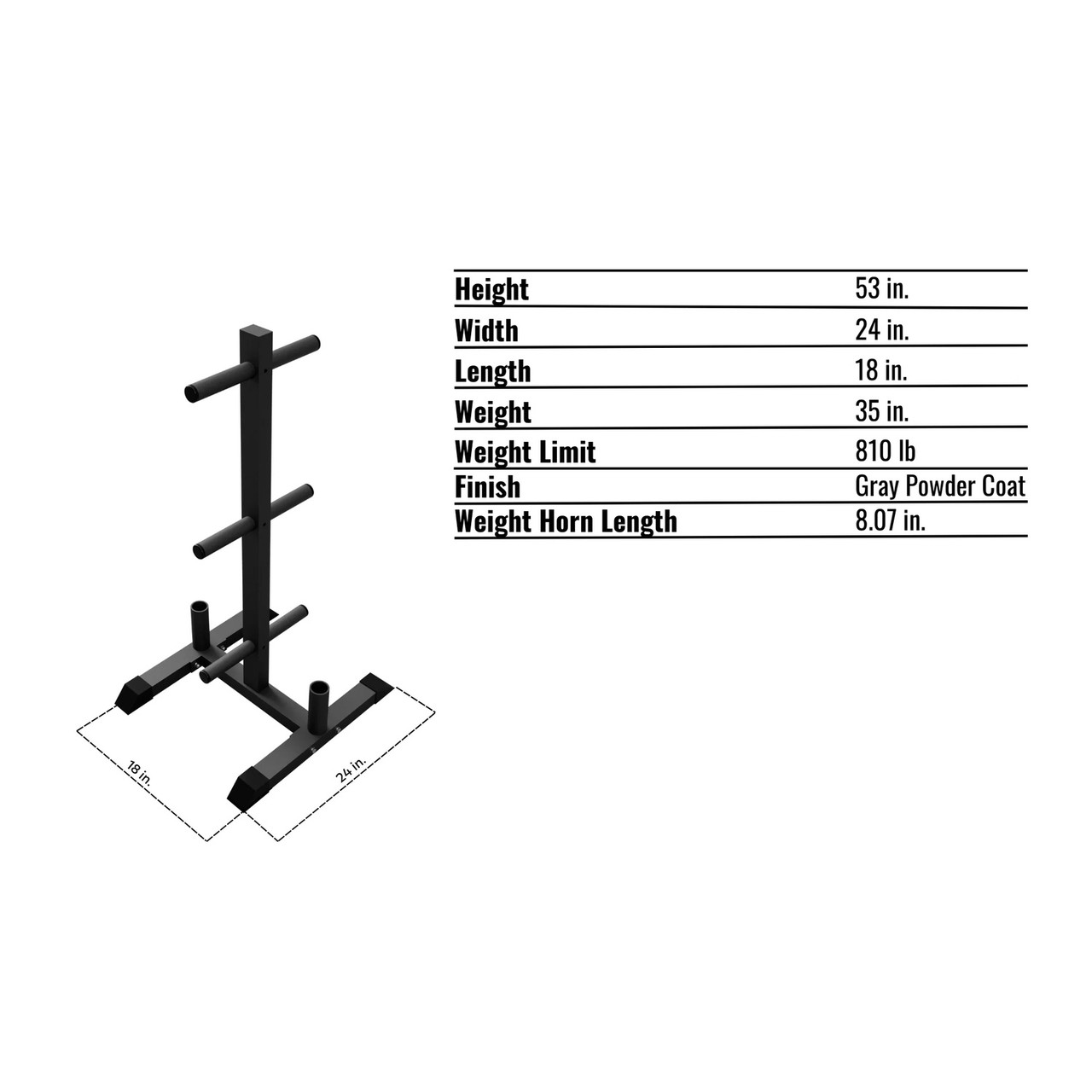 パワーテック(Powertec) オリンピックウェイトプレートツリー Troy VTX (#GOPT) Olympic Plate Tree w/ Bar Holders | Free Shipping