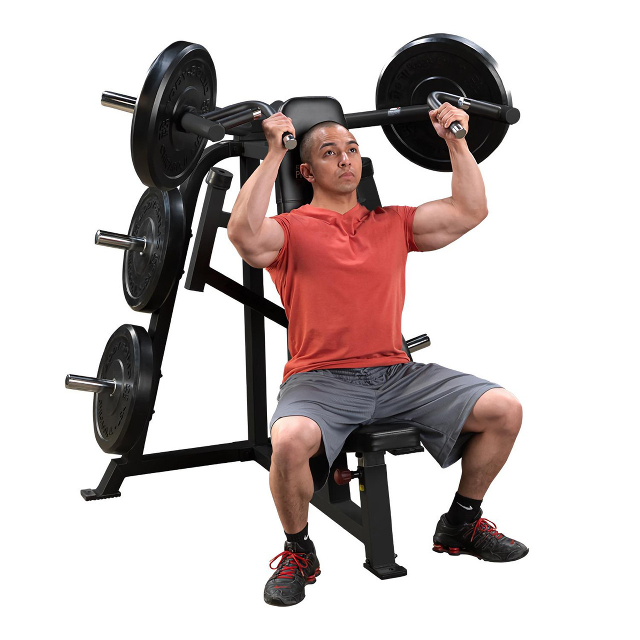Seated Barbell Straight Bar Shoulder Press Seated Dumbbell